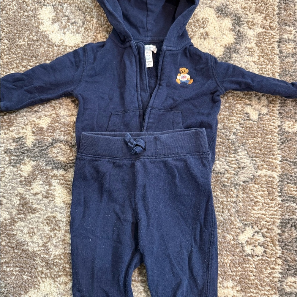 Ralph Lauren Navy Kids sweatshirt and pants set 9 months